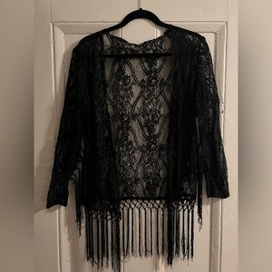 Black Lace Cardigan